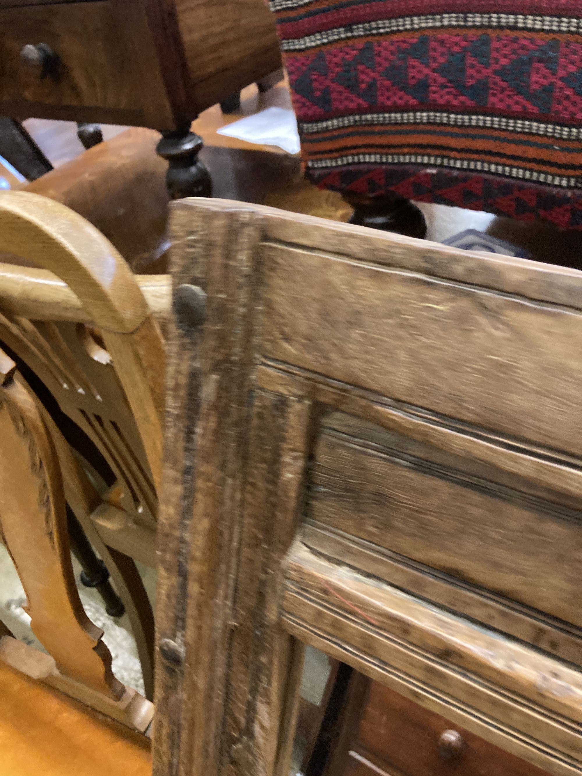 An Indonesian hardwood wall mirror, width 58cm, height 67cm